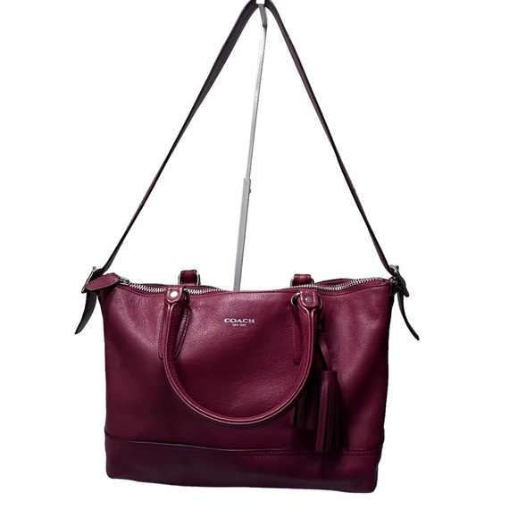 COACH Legacy Molly East/West Red Leather Satchel - Picture 2 of 16